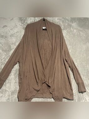 Athleta Pranayama Restore Wrap Cardigan Women’s 2X Brown Pockets